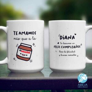 Taza 'Te amamos más que a la nutella'