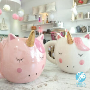Taza unicornio brillosa