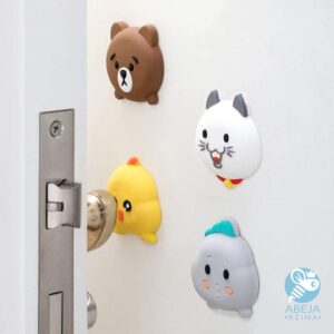 Tope de puerta de silicona antigolpes animales