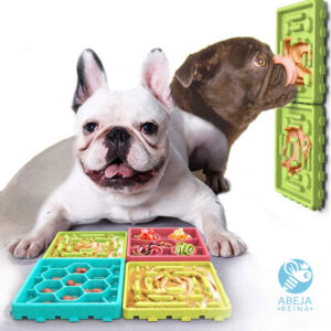 Juego de 4 cuencos de comedero lento para perro