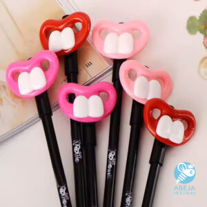 Lapicero divertido con forma de dientes