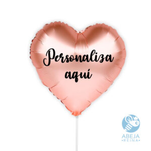 Globo corazón metálico personalizado
