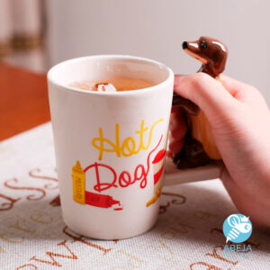 Taza perro salchicha 3D